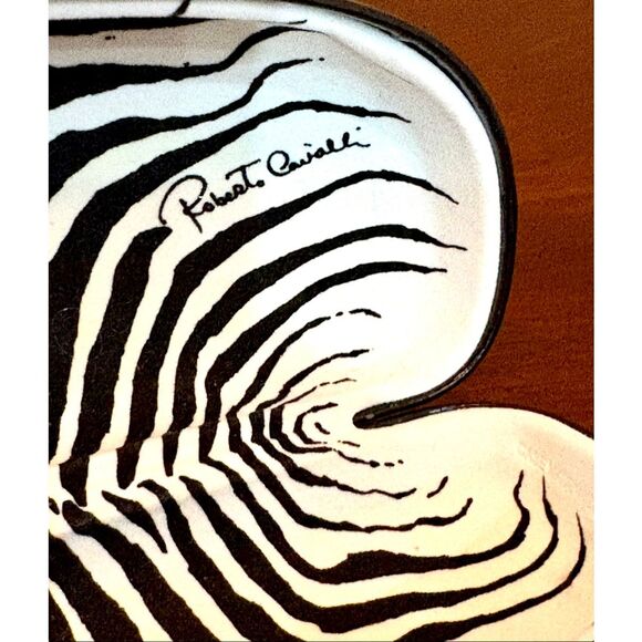 ROBERTO CAVALLI - EUC Black Leather Hard Clamshell Eyeglasses Case - Picture 4 of 6